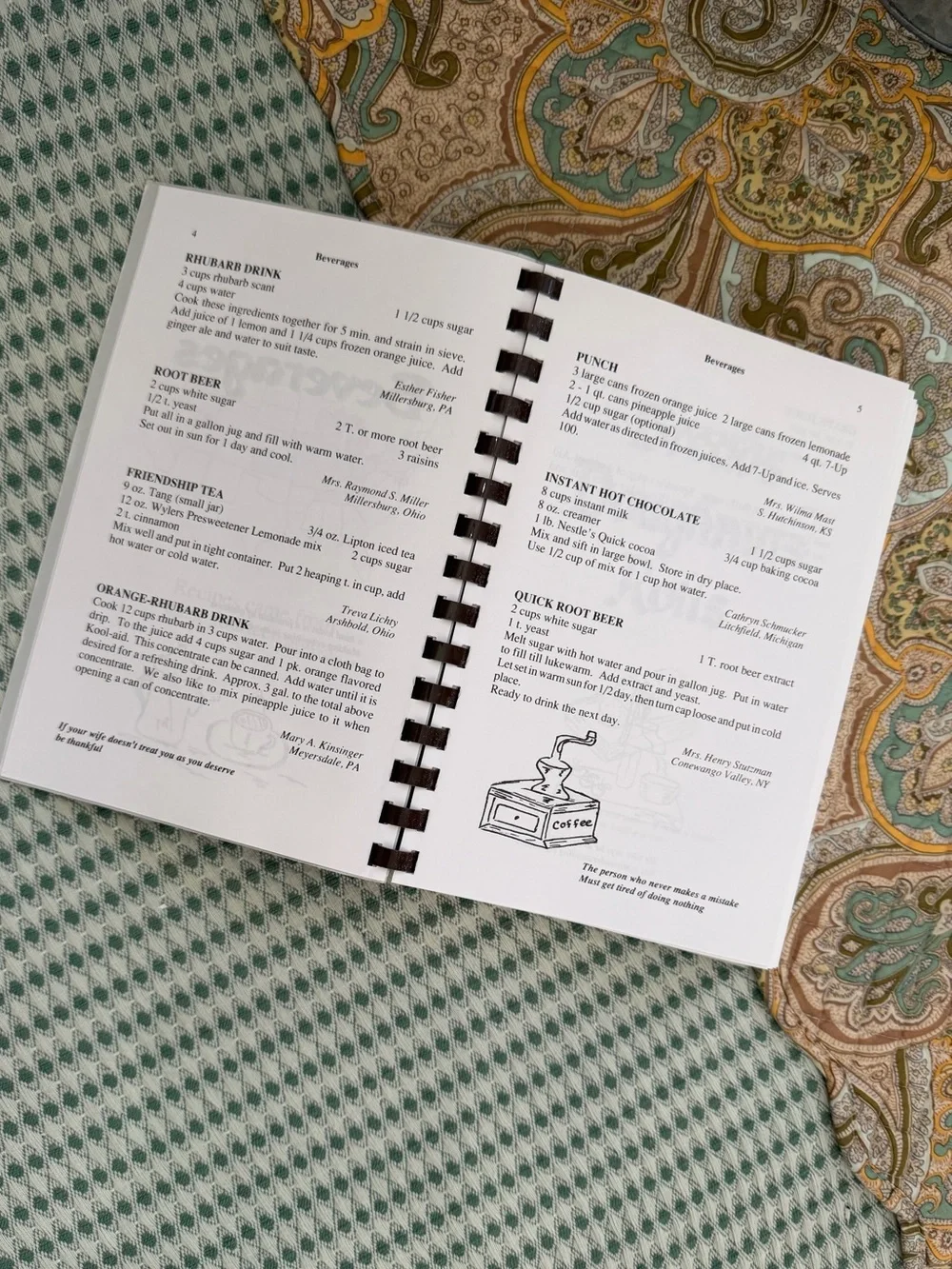 New Vintage Amish Cookbook The Amish Cookbook Spiral-Bound Recipe Book